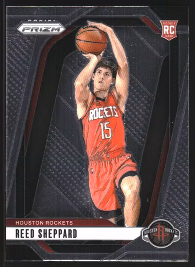 2024-25 Panini Prizm #268 Reed Sheppard RC (25-RR14-NBAROCKETS)
