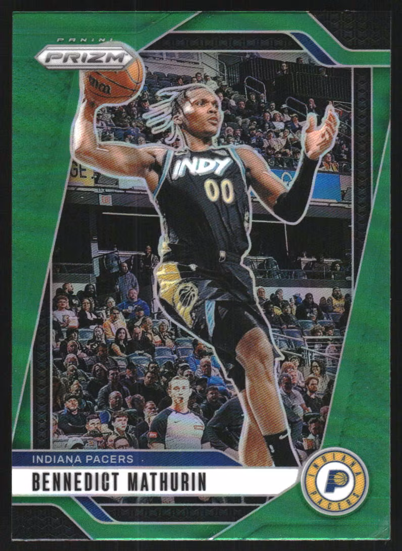 2024-25 Panini Prizm Prizms Green #40 Bennedict Mathurin (20-SS8-NBAPACERS)