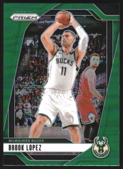 2024-25 Panini Prizm Prizms Green #74 Brook Lopez (15-SS9-NBABUCKS)