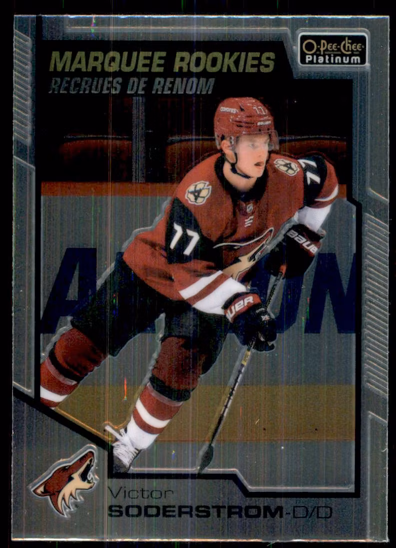 2020-21 O-Pee-Chee Platinum #155 Victor Soderstrom RC (10-B1X1-NHLCOYOTES)
