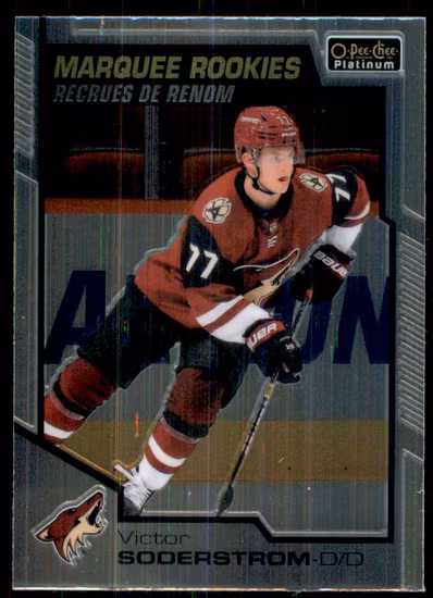 2020-21 O-Pee-Chee Platinum #155 Victor Soderstrom RC (10-B1X1-NHLCOYOTES)