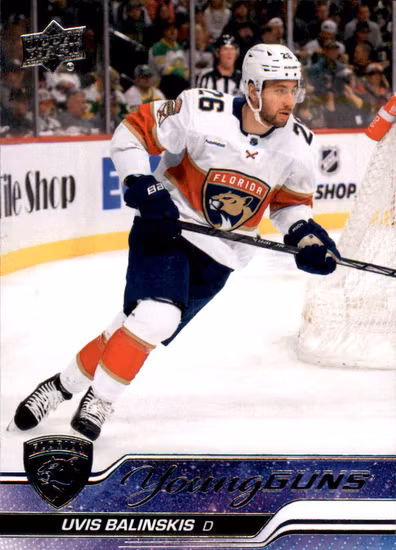 2023-24 Upper Deck #476 Uvis Balinskis YG RC (30-SS9-NHLPANTHERS)