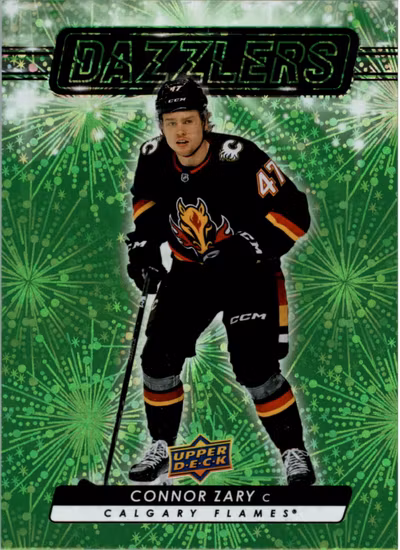 2023-24 Upper Deck Dazzlers Green #DZ117 Connor Zary (20-U9-NHLFLAMES)