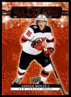 2023-24 Upper Deck Dazzlers Orange #DZ72 Dawson Mercer (20-V10-NHLDEVILS)