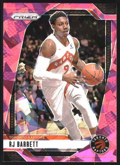 2024-25 Panini Prizm Prizms Pink Ice #101 RJ Barrett (20-SS8-NBARAPTORS)