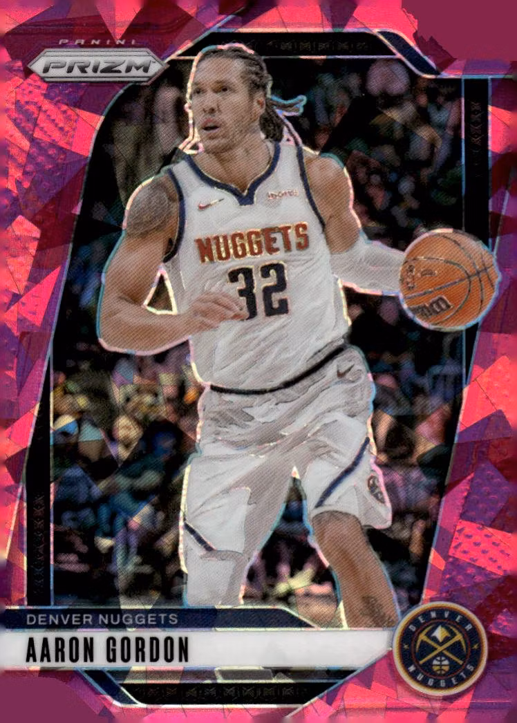2024-25 Panini Prizm Prizms Pink Ice #168 Aaron Gordon (15-SS8-NBANUGGETS)