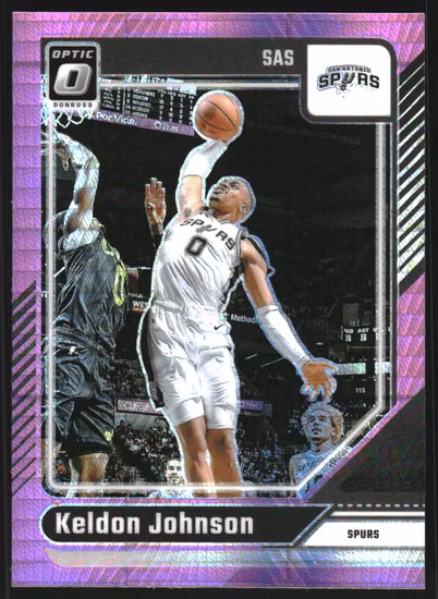 2024-25 Donruss Optic Hyper Pink #161 Keldon Johnson (12-SS2-NBASPURS)