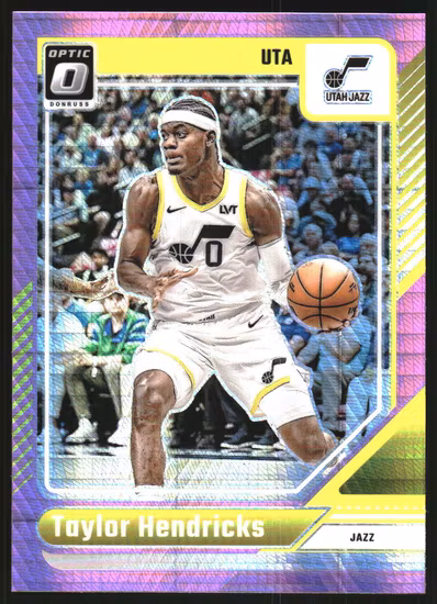 2024-25 Donruss Optic Hyper Pink #203 Taylor Hendricks (12-SS2-NBAJAZZ)