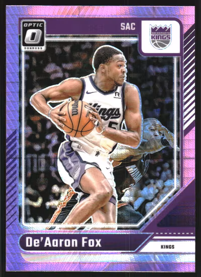 2024-25 Donruss Optic Hyper Pink #219 De'Aaron Fox (15-SS2-NBAKINGS)