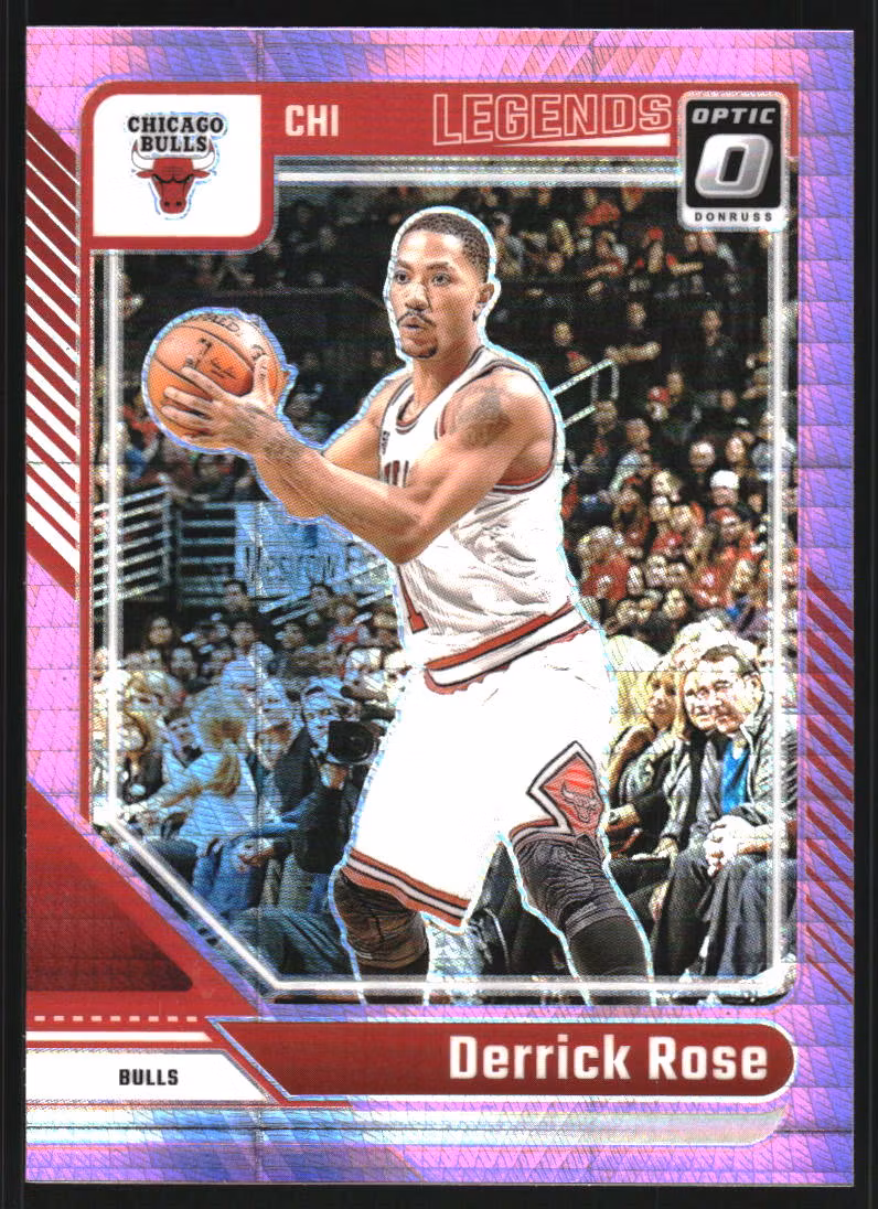 2024-25 Donruss Optic Hyper Pink #233 Derrick Rose LGD (30-SS2-NBABULLS)