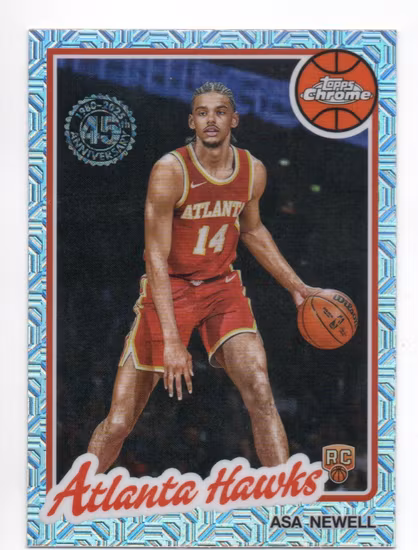 2025-26 Topps '80-81 Topps Chrome #TCAN Asa Newell (30-QQ5-NBAHAWKS)