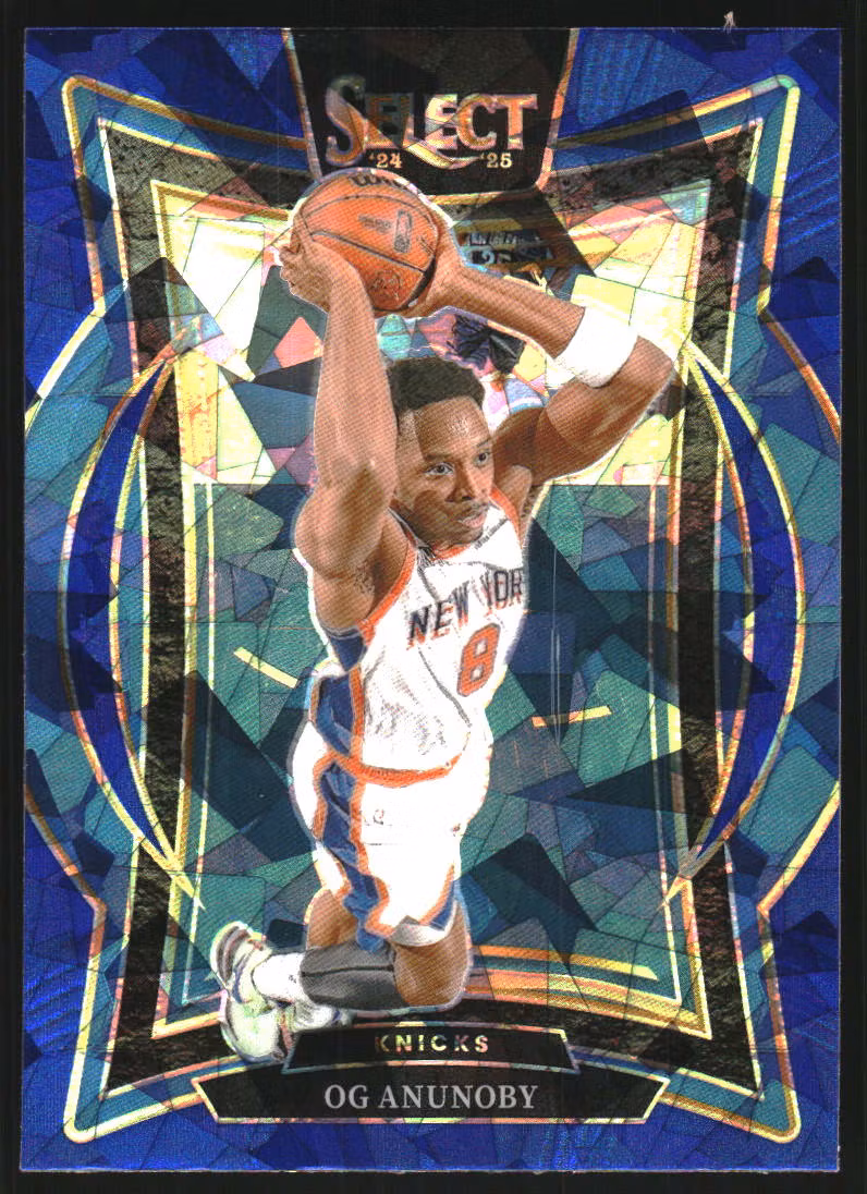 2024-25 Select Blue Cracked Ice Prizms #11 OG Anunoby (15-SS10-NBAKNICKS)