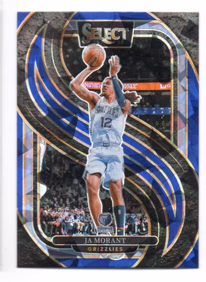 2024-25 Select Blue Cracked Ice Prizms #107 Ja Morant (20-SS13-NBAGRIZZLIES)