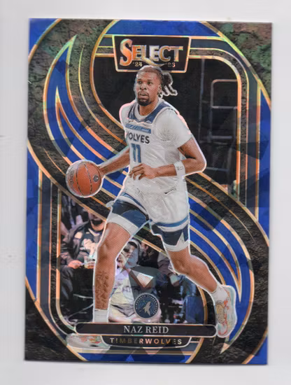 2024-25 Select Blue Cracked Ice Prizms #132 Naz Reid (15-SS13-NBATIMBERWOLVES)