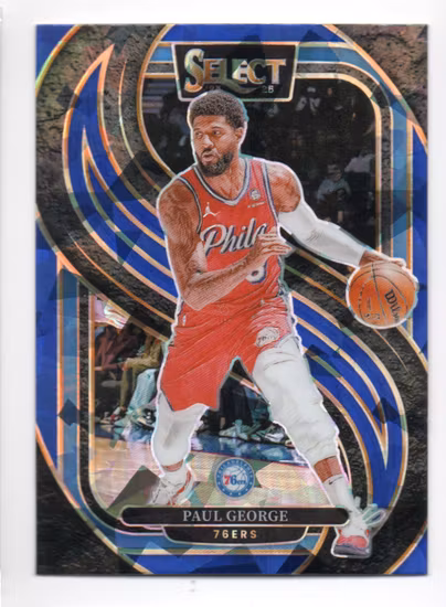 2024-25 Select Blue Cracked Ice Prizms #159 Paul George (20-SS13-NBA76ERS)