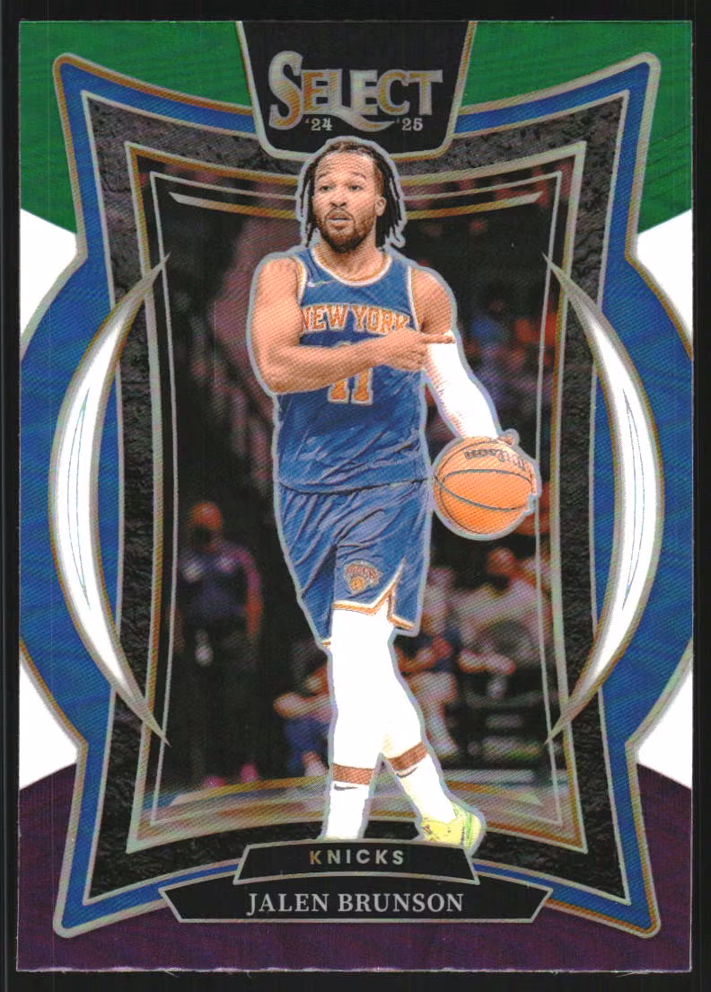2024-25 Select Green White Purple Prizms #42 Jalen Brunson (20-SS3-NBAKNICKS)