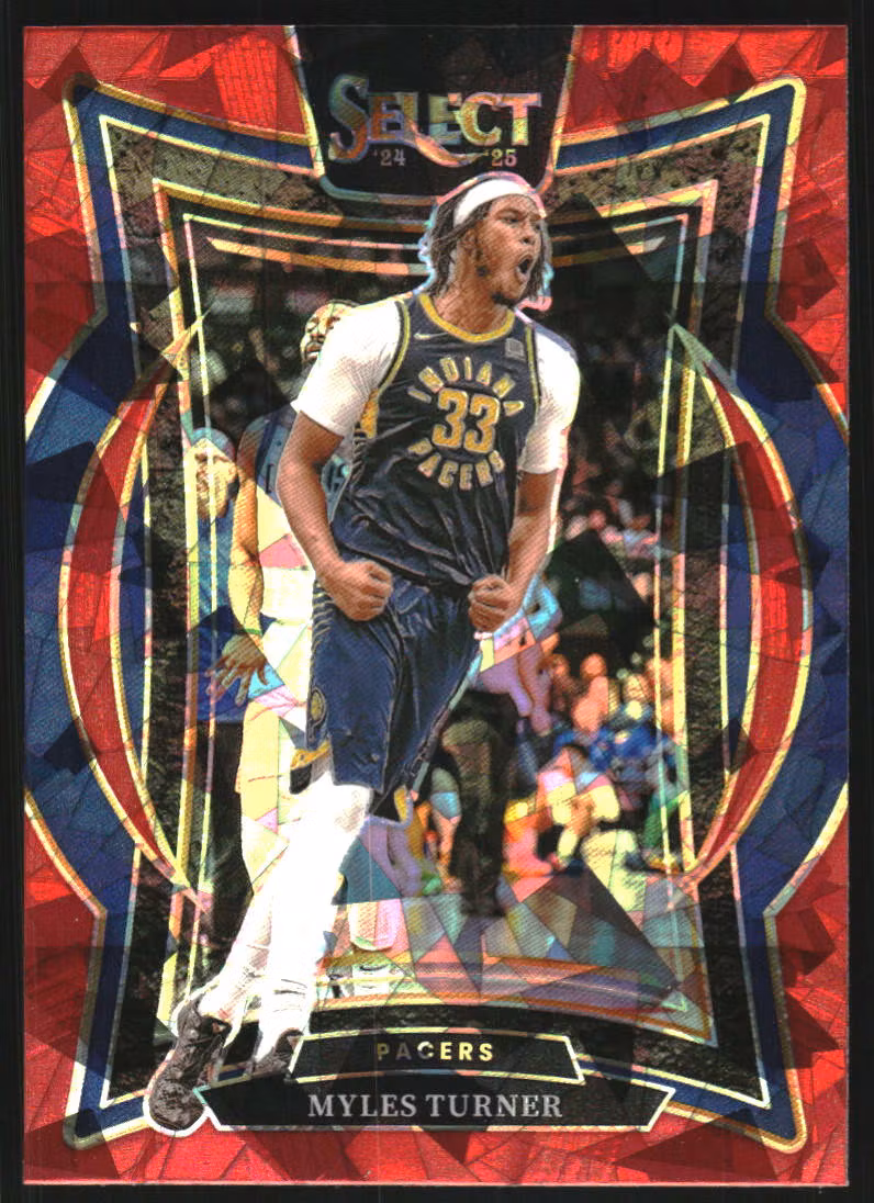 2024-25 Select Red Cracked Ice Prizms #4 Myles Turner (12-SS9-NBAPACERS)