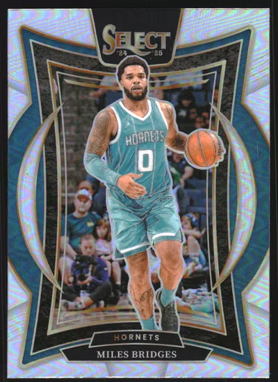 2024-25 Select Silver Prizms #8 Miles Bridges (15-SS3-NBAHORNETS)