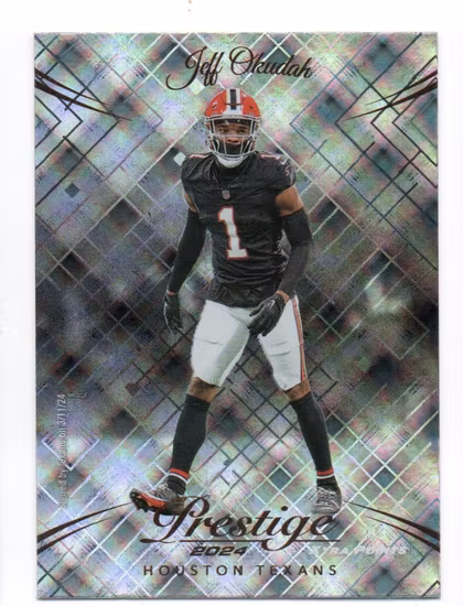 2024 Prestige Xtra Points Diamond #124 Jeff Okudah (15-QQ5-NFLTEXANS)