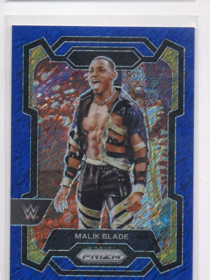 2024 Panini Prizm WWE Prizms FOTL Blue Shimmer #109 Malik Blade (50-HH15-WRESTLING)