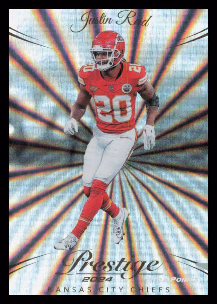 2024 Prestige Xtra Points Sunburst #147 Justin Reid (15-QQ3-NFLCHIEFS)
