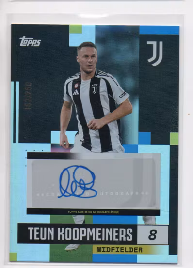 2024-25 Topps Juventus Fan Set Autographs #TK Teun Koopmeiners (100-LL3-JUVENTUS)