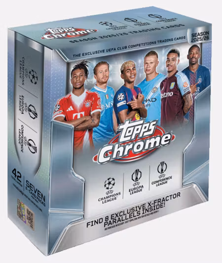 2025-26 Topps Chrome UEFA Club Competitions (Mega Box)