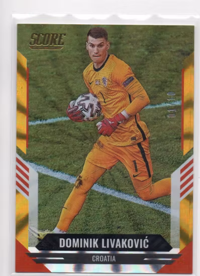 2021-22 Score FIFA Gold Lasers #43 Dominik Livakovic (100-NN3-CROATIA)