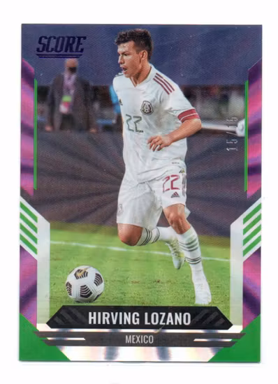2021-22 Score FIFA Purple Lasers #14 Hirving Lozano (80-NN3-MEXICO)