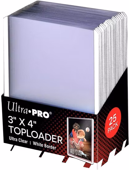 Ultra Pro Toploaders: 3" x 4" Colored Border - White (25ct)