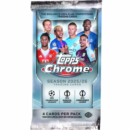 2025-26 Topps Chrome UEFA Club Competitions (Hobby Pack)