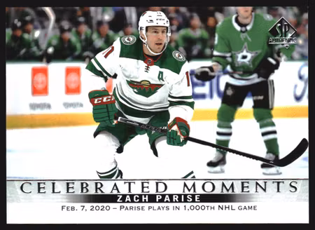 2020-21 SP Authentic #105 Zach Parise CM (10-A3-NHLWILD)