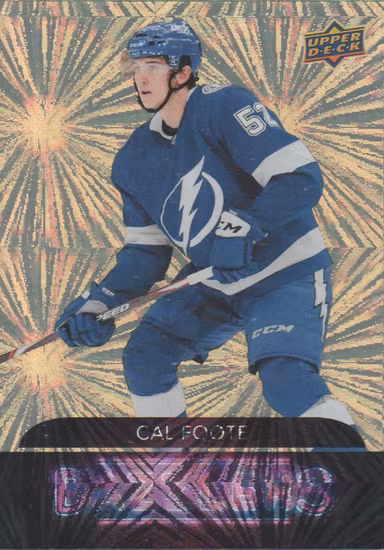 2020-21 Upper Deck Dazzlers Orange #DZ138 Cal Foote (20-A9-NHLLIGHTNING)