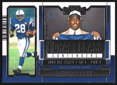 2023 Panini Contenders Historic Draft Class Contenders #19 Marshall Faulk (10-A14-NFLCOLTS)