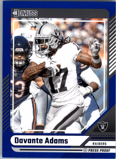 2024 Donruss Press Proof Blue #295 Davante Adams (20-B1.2-NFLRAIDERS)