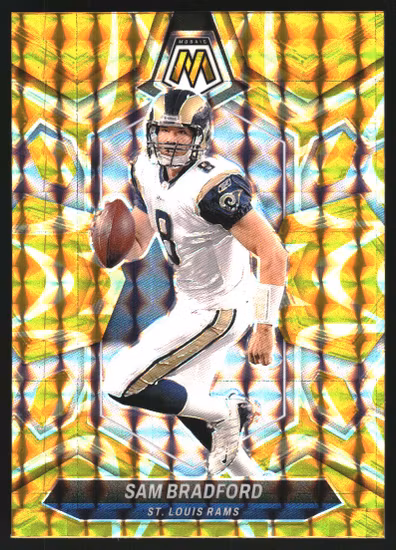 2024 Panini Mosaic Mosaic Reactive Yellow #242 Sam Bradford (15-B1.1-NFLRAMS)