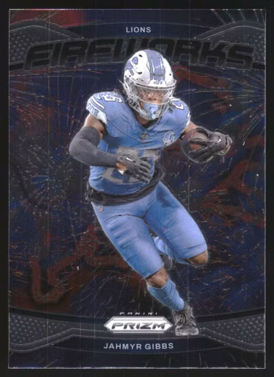 2024 Panini Prizm Fireworks #7 Jahmyr Gibbs (12-B1.3-NFLLIONS)