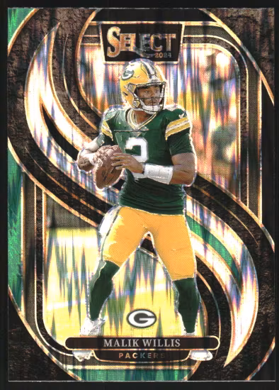 2024 Select Prizm Black and Green Shock #180 Malik Willis (15-B1.5-NFLPACKERS)
