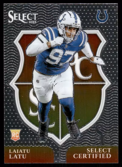 2024 Select Select Certified Rookies #15 Laiatu Latu (15-B1.3-NFLCOLTS)