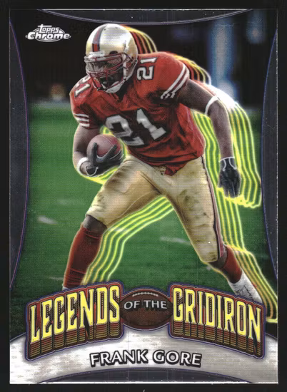2024 Topps Chrome Legends of the Gridiron #LOG23 Frank Gore (15-B1.1-NFL49ERS)