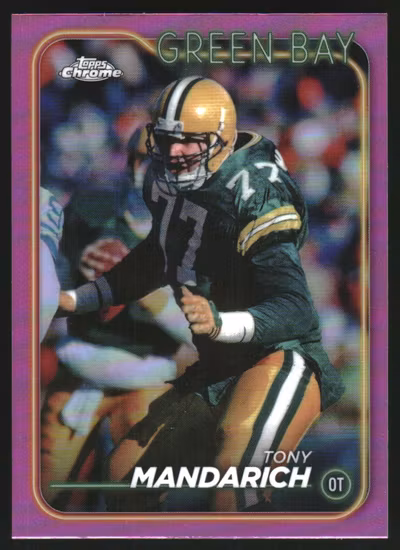2024 Topps Chrome Pink Refractors #80 Tony Mandarich (15-A8-NFLPACKERS)