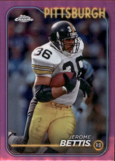 2024 Topps Chrome Pink Refractors #164 Jerome Bettis (15-B1.1-NFLSTEELERS)