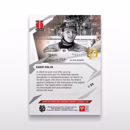 2025-26 Sportzoo SHL Live Series 2 #L-35 EGOR POLIN