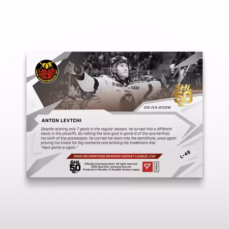 2025-26 Sportzoo SHL Live Series 2 #L-49 ANTON LEVTCHI
