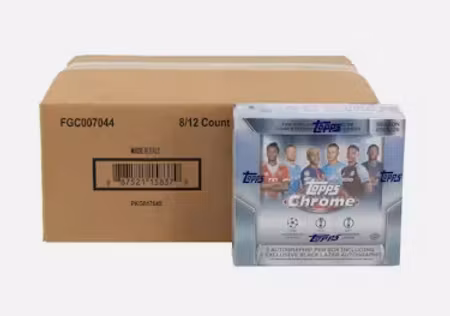 2025-26 Topps Chrome UEFA Club Competitions (Jumbo Box - Full 8-Box Case)