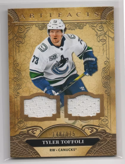 2020-21 Artifacts Materials Gold #48 Tyler Toffoli (40-J11-NHLCANUCKS)