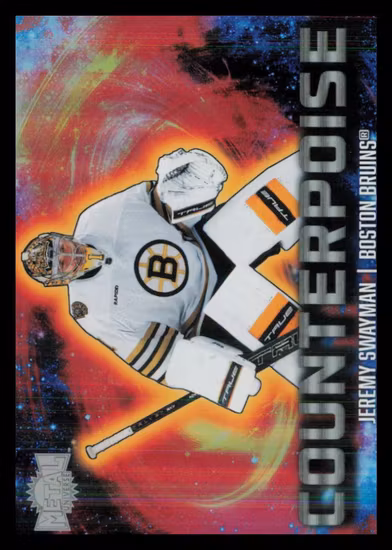 2024-25 Metal Universe Counterpoise #18 Jeremy Swayman (20-Q15-NHLBRUINS)