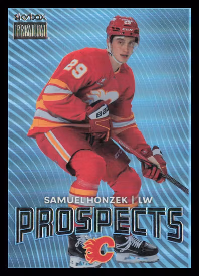 2024-25 Metal Universe Skybox Premium Prospects #PP47 Samuel Honzek (15-Q15-NHLFLAMES)