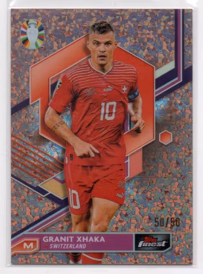 2023 Finest Road to UEFA Euro '24 Rose Gold Mini-Diamonds Refractors #87 Granit Xhaka (50-MM9-SWITZERLAND)