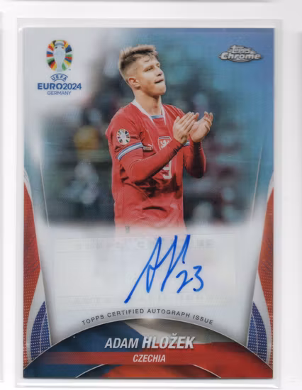 2024 Topps Chrome UEFA Euro Autographs #CAAH Adam Hlozek (60-A10-CZECHIA)